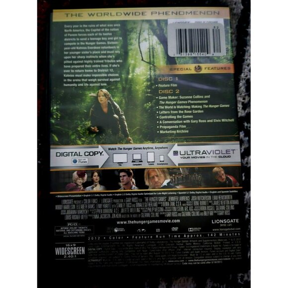 The Hunger Games 2-Disc DVD + Digital Copy Lionsgate 2012 Special Edition - Picture 3 of 3
